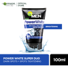 Garnier Men Power White Super Duo Foam 100ml -For brighter skin