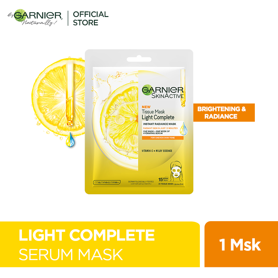 Garnier Skin Active Bright Complete Tissue Face Mask - For Brighter Skin