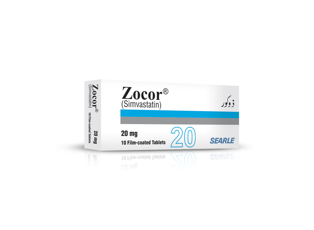 Zocor 20mg Tablet 10's