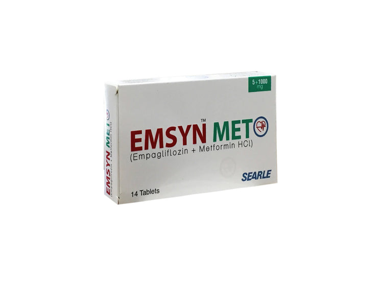 Emsyn Met 5+1000mg Tablet 14's