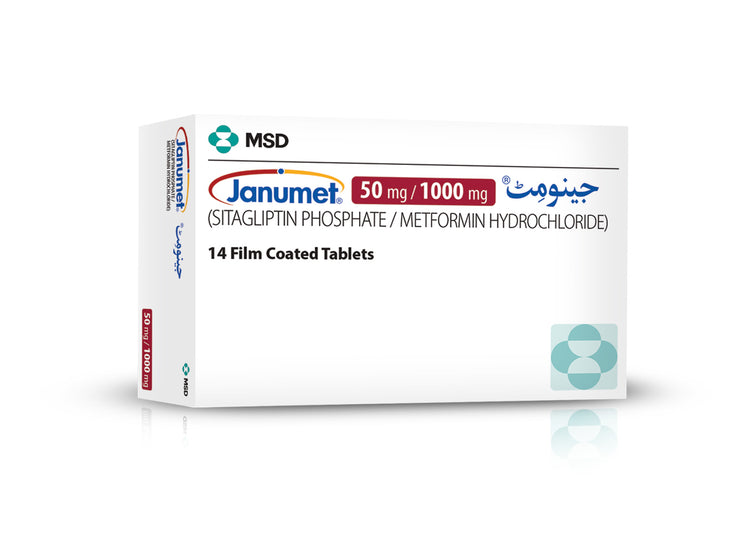 Janumet 50/1000mg Tablet 14's