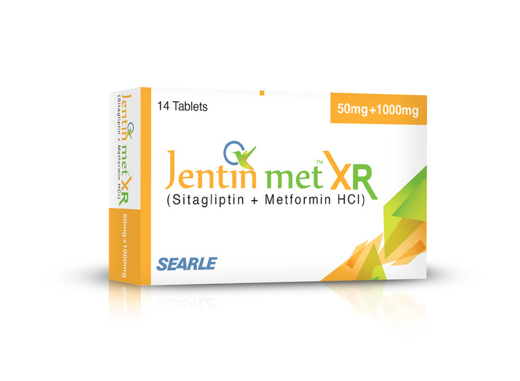 Jentin Met XR 50+1000mg Tablet 14's