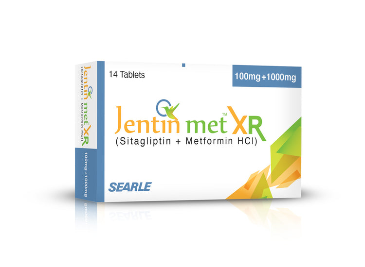 Jentin Met XR 100+1000mg Tablet 14's